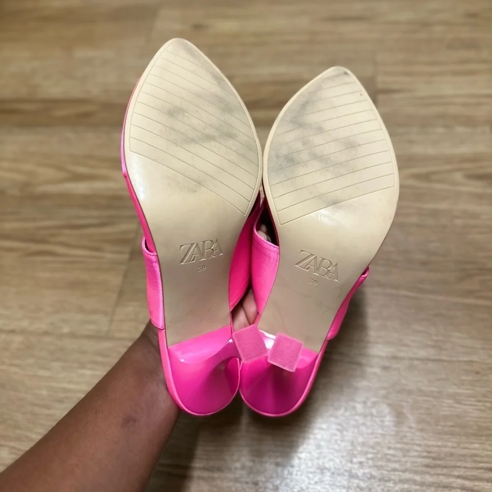 Zara pink pointed toe sandals - Picture 12 of 13